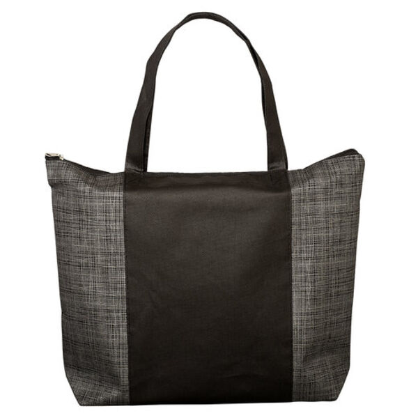 Tonal Non-Woven Zipper Trade Show Tote Bag Thumbnail