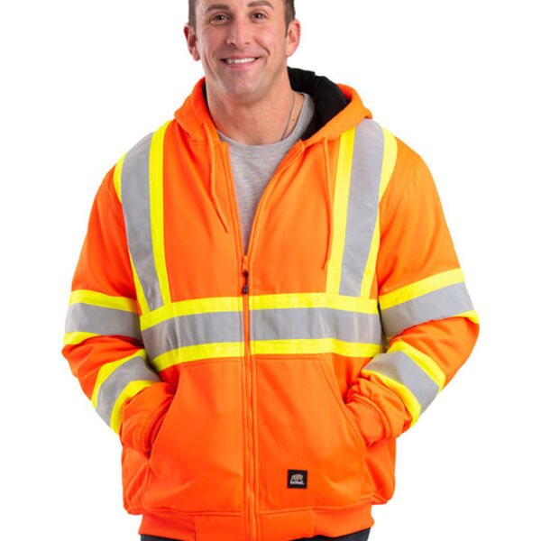 Men's Safety Tall Striped Therman Lined Sweatshirt Thumbnail