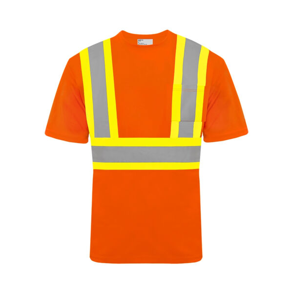 Short Sleeve Cotton Traffic T-Shirt, 4″ Refl. Tape Thumbnail